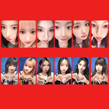 Kpop 6Pcs/Set NMIXX Photocards Mini Álbum Expérgo LOMO Cartões de Dupla Face Postal LILY JIWOO HAEWON BAE Para os Fãs de Coleta de