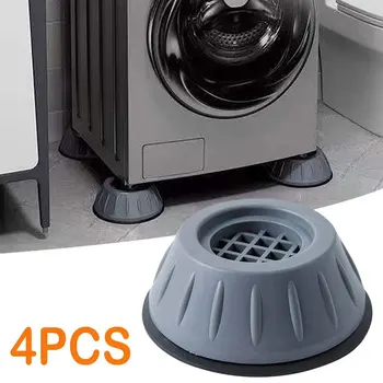 4Pcs/Conjunto de Secador de Máquina de Lavar roupa Pés Almofadas Portátil à prova d'água Durável e Resistente ao Desgaste Fixo Não-Deslizamento Almofada de Mobiliário de Casa de Suprimentos