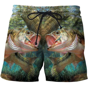 2023 sungas de Praia no Verão Shorts homme Sport Ginásio de Gelo Shorts de Pesca Novo Gráfico Shorts, Calças de Homens Impressos em 3D Maiô homme