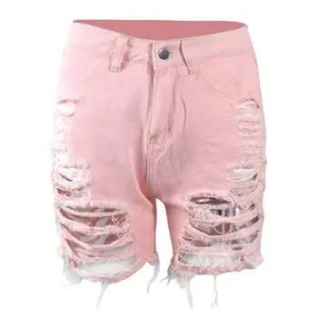 Shorts Jeans De Mulheres Destruído Buraco Leggings Curto Calças De Denim Shorts Jeans Rasgados Jean Shorts Para As Mulheres