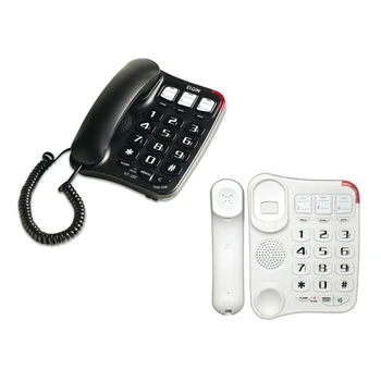 Botão grande Telefone Fixo Desktop Telefone Toque Fixo de Telefone de Casa para Idosos e deficientes Visuais
