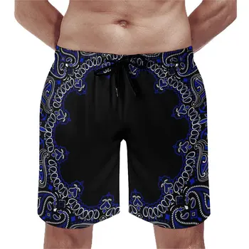 Lenço Personalizado de Verão de Praia, Shorts de Cintura Ajustável de Cordão de Surf de Esportes de Shorts de Homens de Sunga, Shorts de