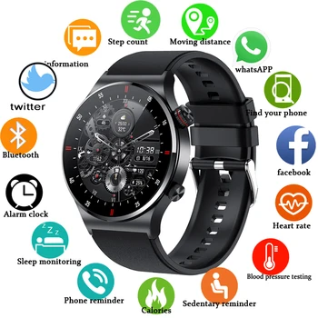 ECG PPG de Chamada Bluetooth Smart Watch Homens 2022 Bracelete de Esportes NFC Impermeável Personalizado Assista a Cara Homens SmartWatch Para IOS Android