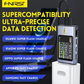 FNIRSI-FNB38/48/48 P/58/C1 Tipo-C PD Trigger USB-C Voltímetro Amperímetro de Carregamento Rápido de Protocolo de Teste Tipo-C do Medidor de Energia do Banco Testador