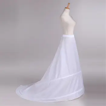 Branco Underskirt De Casamento Saia Anáguas De Deslizamento Acessórios Do Casamento Camisa 2 Aros Para Cauda De Sereia Vestido De Anágua Crinolina