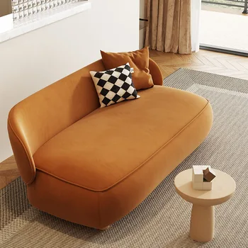 Moderna Sala de estar, Sofás de Tecido Moderno e Minimalista Sofás para a Sala de Luz de Luxo Linha Reta Preguiçoso Sofá de Dois lugares Sofá
