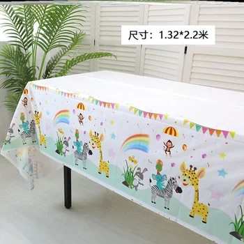 Descartáveis tabela de pano impermeável, à prova de óleo, lavagem gratuito para crianças sobremesa leiaute de mesa de festa ins ar toalha de mesa retangular