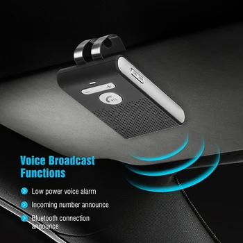 AU05 -APARELHAGEM hi-fi, alto-Falante Bluetooth mãos livres Viseira de Sol do Carro Clip de Áudio sem Fios Receptor de Voz Alto o Leitor de Música do Microfone