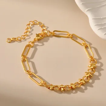 CCGOOD Clipe de Papel Design Bracelete da forma para as Mulheres, Banhado a Ouro 18 K de Alta Qualidade Pulseiras Minimalista Jóias Pulseras Mujer