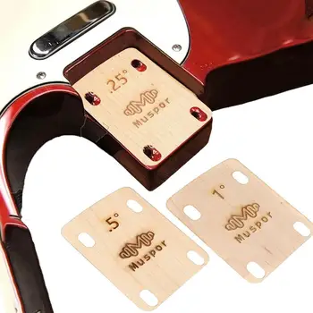 YOUZI 3pcs Muspor braço da Guitarra Calços em Forma de 0.5 Grau de Cone Sólido Maple Madeira Junta de Almofada Para Parafuso Parafusos no Pescoço