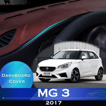 Para MG 3 MG3 2017 Painel do Carro Evite a Luz Pad Instrumento Plataforma Secretária de Capa de Couro Anti-Derrapante Traço Tapete Acessórios