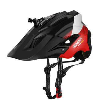 Ultra-leve, executando o capacete de segurança destacável exterior do capacete de mountain bike de estrada de suporte para instalação de câmera
