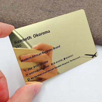Venda quente de qualidade excelente cartão de visita de alumínio negócio de impressão de cartão de Metal de cartão de visita