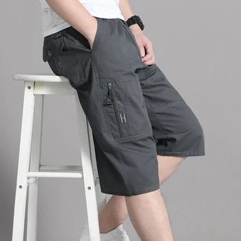 Verão nova carga shorts, homens e versátil, confortável, de grandes bolsos, moda fina cortada cavallari