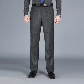 Homens de Terno, Calças de 2023 Outono Trecho Slim Formal Calças para Homens Moda Casual Faixa Vestido de Calças de Homens Calças de Roupas Z158