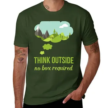 Novo Pensar Fora Sem Caixa Necessário Curta Caminhada T-Shirt T-Shirt Blusa plus size, tops, t-shirt dos homens