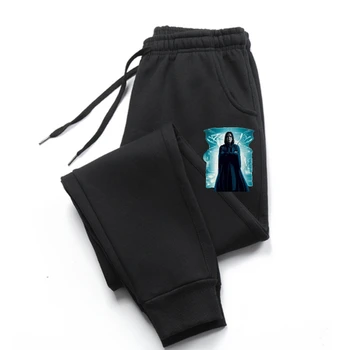 Alan Rickman Severus Snape Azul Designer de Verão de Manga Curta, Homens de calças Respiráveis calças dos homens