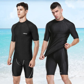 2023 Novos Homens de Natação Terno de Proteção contra o Sol, de Secagem Rápida, de Manga Curta de Surf Terno T-shirt Superior de Esportes de Praia de Água Superior de Natação