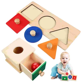 Montessori De Ensino Sida Crianças Habilidades Motoras Brinquedo De Madeira Brinquedos De Empilhar Sensorial Kit De Crianças Educacional Ordenação Caixa