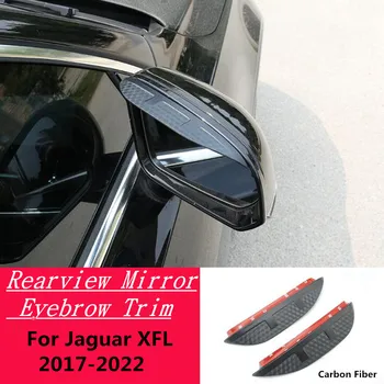 Carbono Lado de Trás do Espelho retrovisor, Viseira de Cobertura de Quadro do Stick Guarnição Escudo da Sobrancelha Para a Jaguar XF XFL 2017 2018 2019 2020 2021 2022 2023