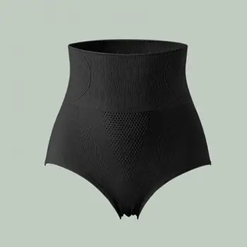 Elástico de Mulheres de Calcinha Suave Respirável Cintura Alta Barriga de Controle de Calcinha para as Mulheres Butt Lift Plus Size Cueca com Elástico