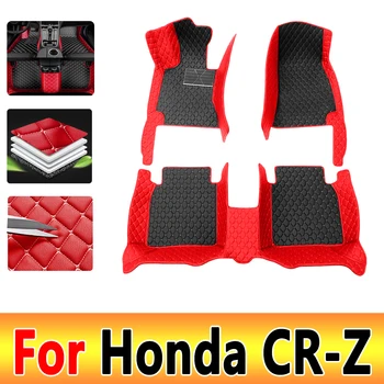 Carro Tapetes Honda CR-Z CRZ ZF1 ZF2 2010~2016 Tapete de Auto Almofadas do Pé de Couro de Luxo Tapete Tapete de Peças de Interior de Acessórios do Carro