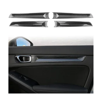 Carro Porta Interna Tampa do Painel de Guarnição de Interiores Decorativos Acessórios para Honda Civic 11 de Geração de 2022 2023 - ABS com Fibra de Carbono