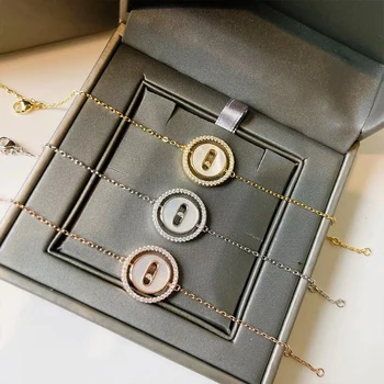 2023 Marca de Luxo Artísticas, Designer de Jóias Pulseira Sofisticado prata V Banhado a Ouro Tendência Bracelete para as Mulheres do Vintage Elegante