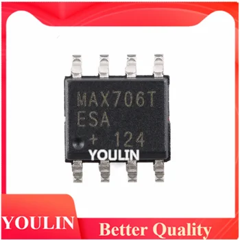 10pcs Novo original MAX706TESA+T embalagens SOP-8 microprocessador circuito de monitoramento e reset chip