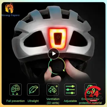 1~8PCS 220mah Capacidade de Bicicleta, Capacete, Luz da Cauda Luz Capacete Ventilado Humanizado Respirável Andar Lanterna Luz de Bicicleta