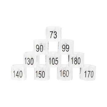 Claro Tamanho Número de Cubo 52-190 Vestuário infantil Tamanho do Anel de Clip de Adultos Calça de Gancho Sizer Botão Digital de Roupas Numérica de Grãos