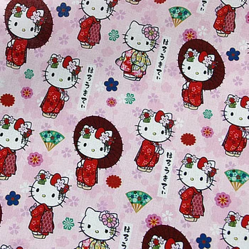 Largura de 145 cm Sanrio quimono Hello Kitty Tecido de Algodão Costurar Roupas infantis Patchwork Quilting DIY de obra de Bordador