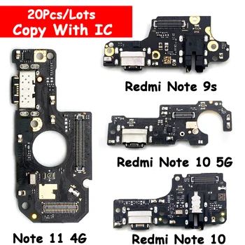 20Pcs/Muito Nova Porta de Carregamento USB Conector da Placa do cabo do Cabo flexível Com Micro Para Xiaomi Redmi Nota 11 10 10 9 9 Pro 5G Porta de Carregamento