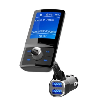 Grande Ecrã a Cores de Carro Transmissor FM BC43 compatíveis com Bluetooth, Placa de mãos livres QC3.0 Rápido MP3 32G Jogador N2UB