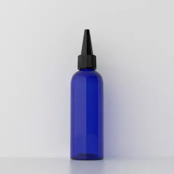 Promoção de Plástico de 100 ml de Azul Cobalto Shampoo/Corpo Bottle100g Mulheres Cosmético Vazio Loção Tampa Preta Embalagem Reutilizável