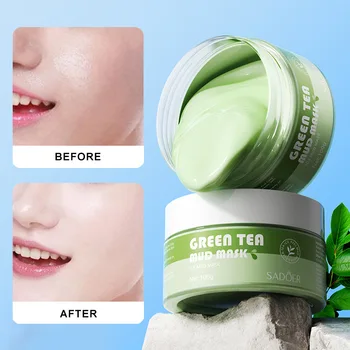 Chá Verde Com Gengibre Máscara De Argila De Limpeza De Poros O Hidratante De Óleo De Controle De Tratar A Acne, Cravos Purificar Os Poros O Hidratante De Pele