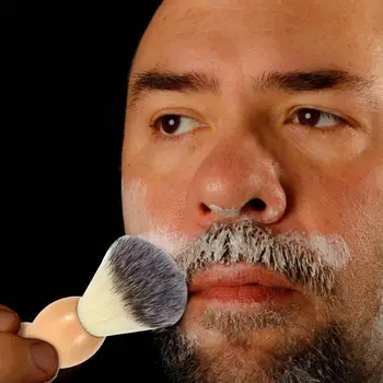 Prático Homens De Barbear Escova Cabo De Madeira Barba Grooming Acessórios Cuidados Com O Rosto