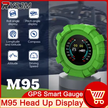 M95 HUD GPS Multifuncional Inclinômetro Velocímetro do Carro Encosta do Medidor de excesso de velocidade Alarme Digital, Odômetro Acessórios Bússola do Tempo