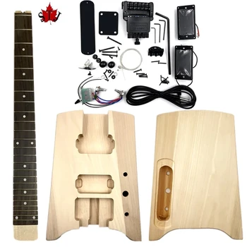 Inacabado DIY WT-1 Guitarra Elétrica, Kit Corpo em Basswood 2 Dual-coil #10