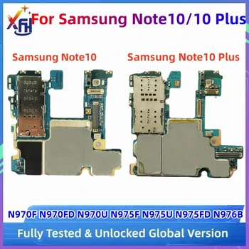 Desbloqueado 256 GB placa-Mãe Para Samsung Galaxy Nota 10/10 Mais N970F N970FD N970U N975F N975U N975FD N976B placa-mãe