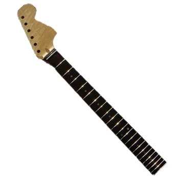 Tigre Maple Flame elétrica DIY guitarra pescoço, cabeça de 22 trastes de 25,5 polegadas Inacabado ponto embutimento de Substituição