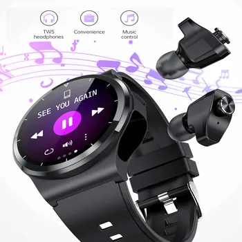 Xiaomi Youpin Smart Watch Bluetooth Fone De Ouvido 2 Em 1 Homens Esportes Fitness Tracker Eletrônico Relógio Monitor De Pressão Arterial
