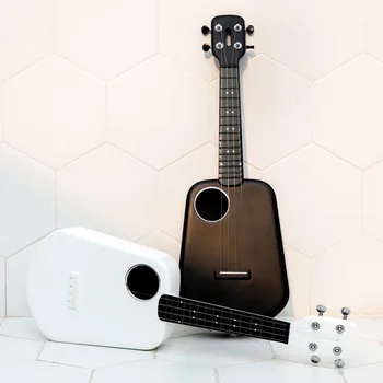 Populele 2 LED Bluetooth 23 polegadas USB Smart Ukulele de Controle de APLICATIVO Bluetooth Concerto Ukulele Soprano Guitarra Instrumento Musical