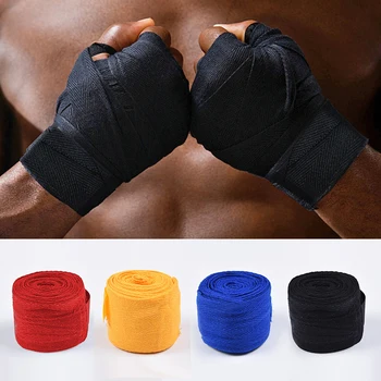 Algodão De Boxe Pulso De Bandagem Envolve Combate Proteger Boxe Esporte Kickboxing Muay Thai Handbands Formação Concorrência Luvas