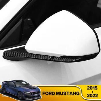A Fibra De Carbono Capa Espelho Retrovisor De Carro Adesivos Decorativos De Quadro Para Ford Mustang 2015 2016 2017 2018 2019 2020 2021 2022