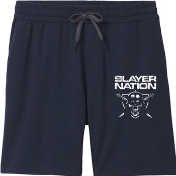 Slayer Nação shorts para os homens S M L Puro algodão de impressão de Thrash Metal shorts para os homens Oficial da Banda Homens de Shorts de Novo