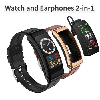 K13 Smart Watch Fone de ouvido 2 em 1, Bluetooth Chamada Música de Ritmo Cardíaco Sono de Monitoramento Inteligente Pulseira Pedômetro de Fitness Assistir Esportes