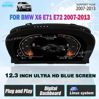12.3 Polegadas LCD Instrumento Medidor Digital de Cluster Para o BMW X6 E71 E72 2007-2013 Painel do Carro Velocímetro do Painel de Sistema Linux