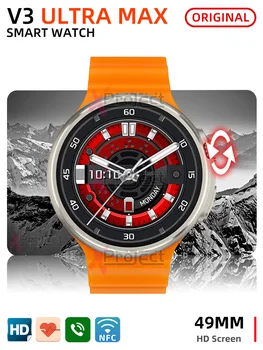 V3 Ultra Max Smart Watch Chamada Bluetooth NFC de Oxigênio no Sangue Sport Fitness Smartwatch Homens Mulheres pk DT3 TD4 DT5 ZD3 ZD4 HK5 HW3 Ultra