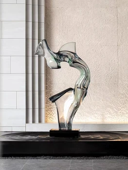Decoração De Casa De Arte Abstrata Escultura De Resina Transparente Estátua De Luxo, Sala De Estar, Decoração, Acessórios, Enfeites Para O Lar